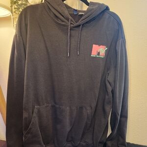 H&M Black Hoodie with MTV Logo